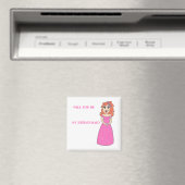 Cartoon Bridesmaid Magnet (In Situ (Geschirrspüler))