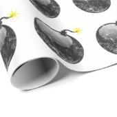 Cartoon-Briefbeschwerer-Art-Bombe Geschenkpapier (Rolleneckpunkt)