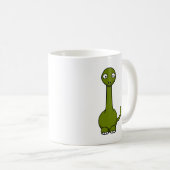 Cartoon Brontosaurus Kaffeetasse (VorderseiteRechts)