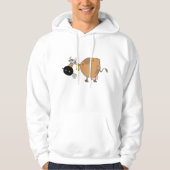 Cartoon Brown Cow Hoodie (Vorderseite)