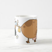Cartoon Brown Cow Kaffeetasse (Mittel)