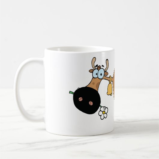 Cartoon Brown Cow Kaffeetasse (Links)