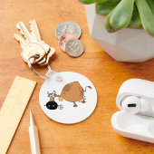 Cartoon Brown Cow Schlüsselanhänger