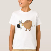 Cartoon Brown Cow T-Shirt (Vorderseite)