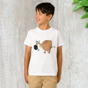 Cartoon Brown Cow T-Shirt