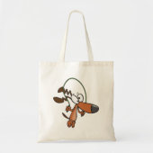 Cartoon Brown Dog Skipping Tragetasche (Vorne)
