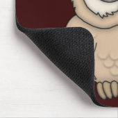 Cartoon Brown Owl Mousepad (Ecke)