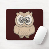Cartoon Brown Owl Mousepad (Mit Mouse)