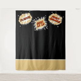 Cartoon Bubbles Quotes Hochzeitsgeschenk Hintergru Wandteppich