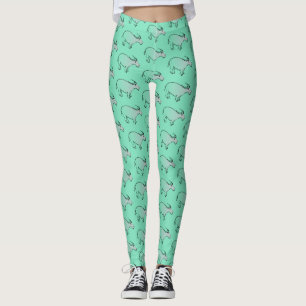 Cartoon Buffalo Chinesisch Ox Jahr Wählen Sie Farb Leggings