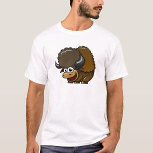 Cartoon-Büffel T-Shirt