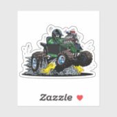 Cartoon Buggy Aufkleber (Blatt)