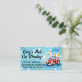 Cartoon Buggy Auto Wash Illustration Visitenkarte (Stehend Vorderseite)