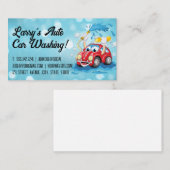 Cartoon Buggy Auto Wash Illustration Visitenkarte (Vorne/Hinten)