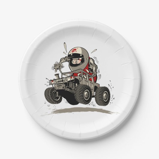Cartoon Buggy Pappteller (Vorderseite)
