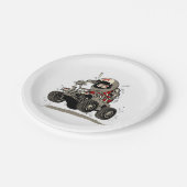 Cartoon Buggy Pappteller (Schrägansicht)