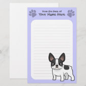 Cartoon Bulldog Briefpapier (Vorne/Hinten)