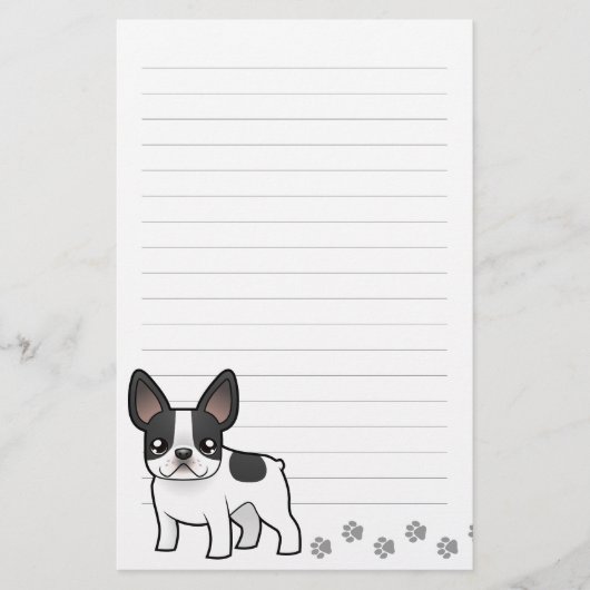 Cartoon Bulldog Briefpapier (Vorderseite)