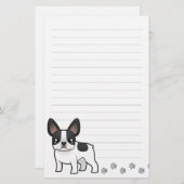 Cartoon Bulldog Briefpapier (Vorne/Hinten)