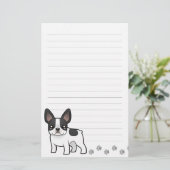 Cartoon Bulldog Briefpapier (Stehend Vorderseite)