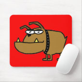 Cartoon Bulldog Mousepad (Mit Mouse)