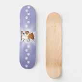 Cartoon-Bulldogge Skateboard (Vorderseite)