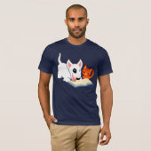 Cartoon Bullie und Kitty mit Book T - Shirt (Vorne ganz)