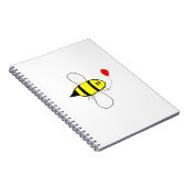 Cartoon Bumblebee mit Ballon Notizblock (Rechte Seite)