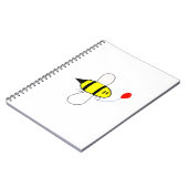 Cartoon Bumblebee mit Ballon Notizblock (Linke Seite)