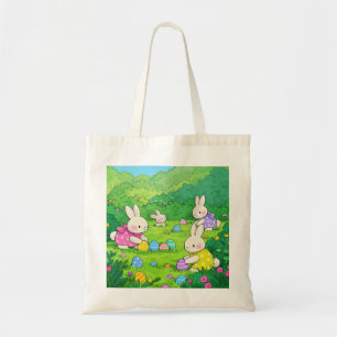 Cartoon Bunnies Ostereier Tragetasche