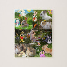 Cartoon Bunny / Baby Rabbit Jigsaw Puzzle für Kind