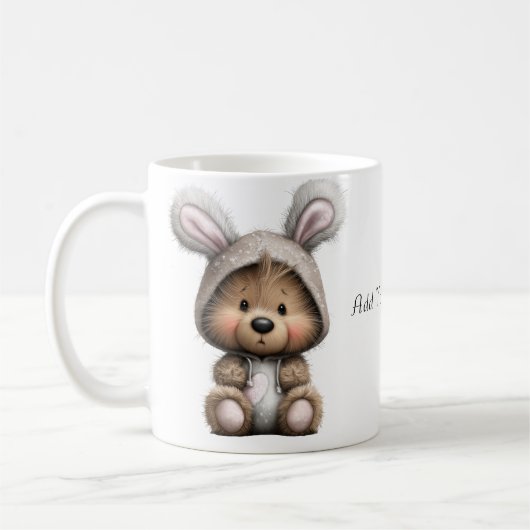 Cartoon Bunny Bear Ceramic Coffee Mug Kaffeetasse (Links)
