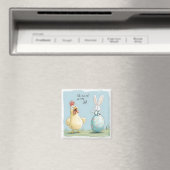 Cartoon Bunny Chick Egg Osterspass Magnet (In Situ (Geschirrspüler))