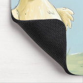 Cartoon Bunny Chick Egg Osterspass Mousepad (Ecke)