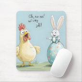 Cartoon Bunny Chick Egg Osterspass Mousepad (Mit Mouse)