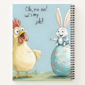 Cartoon Bunny Chick Egg Osterspass Notizblock (Rückseite)