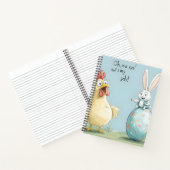 Cartoon Bunny Chick Egg Osterspass Notizblock (Innenseite)