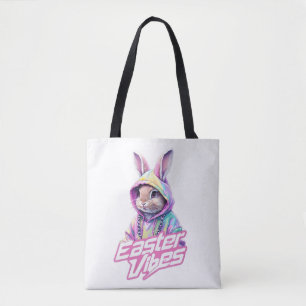Cartoon Bunny Easter Vibes Art Tasche