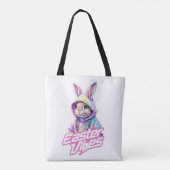 Cartoon Bunny Easter Vibes Art Tasche (Rückseite)