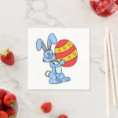 Cartoon Bunny mit farbenfrohen Ostereiern Serviette (Beispiel)