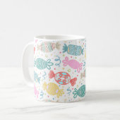 Cartoon bunte festliche Bonbons Kaffeetasse (Vorderseite Links)