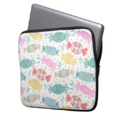 Cartoon bunte festliche Bonbons Laptopschutzhülle (Vorderseite Links)