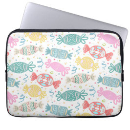 Cartoon bunte festliche Bonbons Laptopschutzhülle