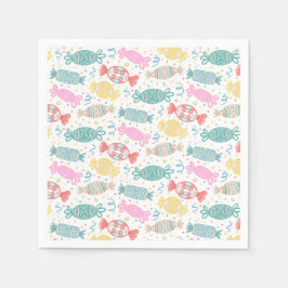 Cartoon bunte festliche Bonbons Serviette
