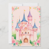 Cartoon Burg Burg Geburtstag Einladung (Rückseite)