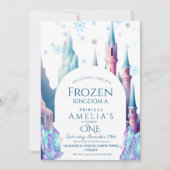 Cartoon Burg gefroren Einladung (Vorderseite)