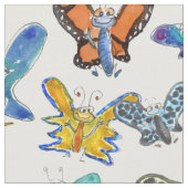 Cartoon Butterflies Fabric Stoff (Nahaufnahme)