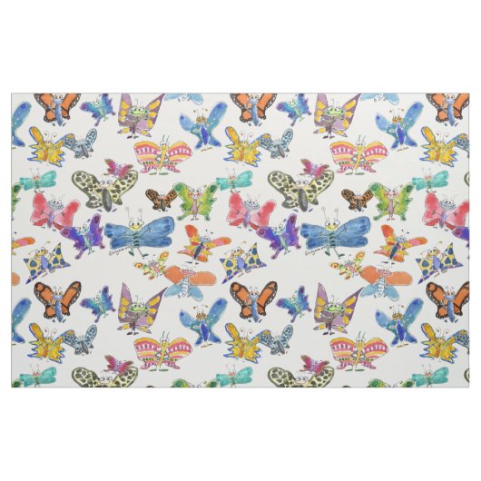 Cartoon Butterflies Fabric Stoff (Fat Quarter (45,7 x 55,9 cm))