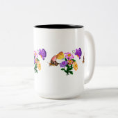 Cartoon Butterflies Zweifarbige Tasse (VorderseiteRechts)