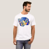Cartoon Butterfly Blauer Fisch T-Shirt (Vorne ganz)